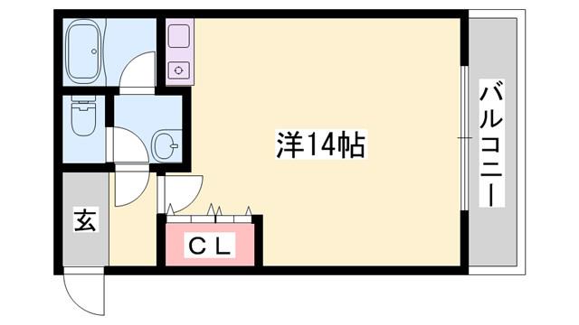 アネスティ七番館(ワンルーム/5階)の間取り写真