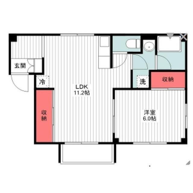 ベレッツア館(1LDK/2階)の間取り写真