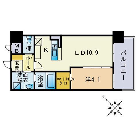 ウェルフォート比恵4番館(1LDK/3階)の間取り写真