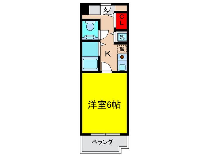 PISO ピソ(1K/2階)の間取り写真