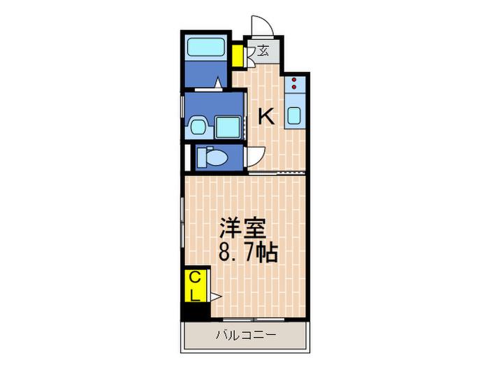 リベールハウス(1K/2階)の間取り写真