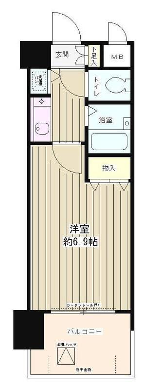 パークヒルズ落合(1K/7階)の間取り写真