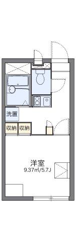 レオパレスアークソレーユ東林間(1K/2階)の間取り写真