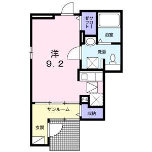 アイン・T(1K/1階)の間取り写真