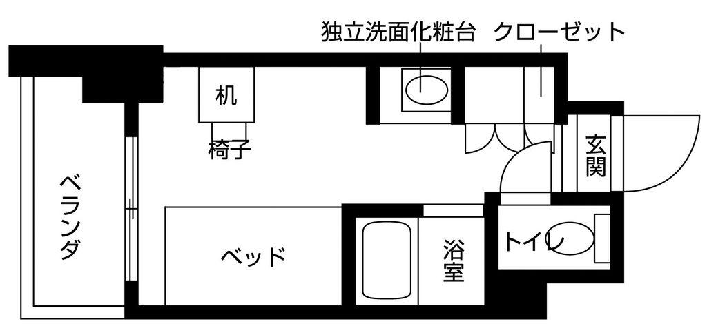 エコールヴィレ赤羽志茂(ワンルーム/1階)の間取り写真