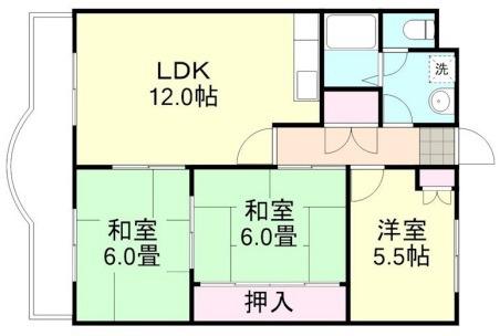 ニューマリッチ有楽 II(3LDK/4階)の間取り写真
