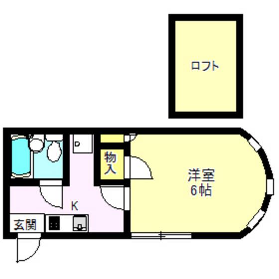 YHドーム(1K/2階)の間取り写真
