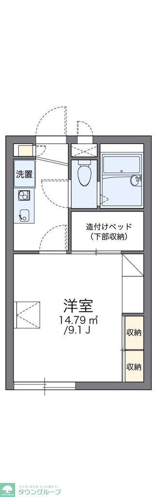 レオパレスキャピタルハイツ(1K/1階)の間取り写真