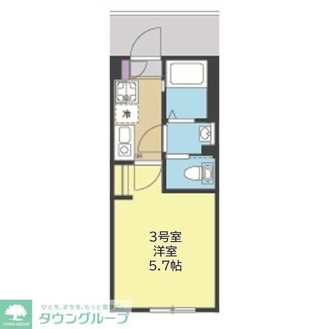 NORDUS AXIS(1K/3階)の間取り写真