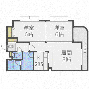 プレステージWILL(2LDK/2階)の間取り写真