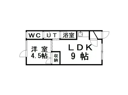 シャルムSOI 3(1LDK/2階)の間取り写真