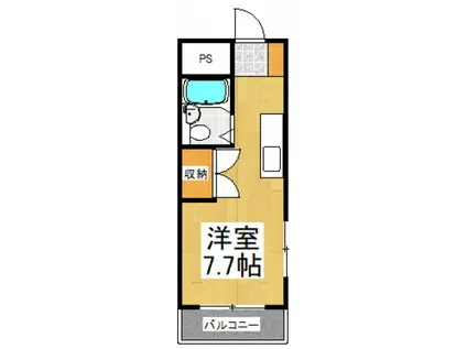 佐野コーポ(ワンルーム/1階)の間取り写真