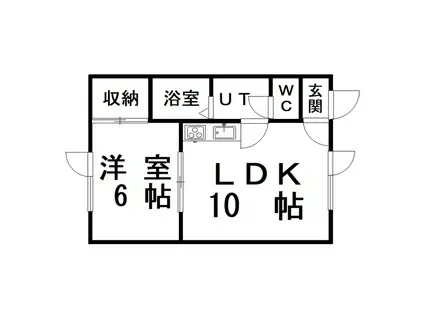 インペリアル(1LDK/2階)の間取り写真