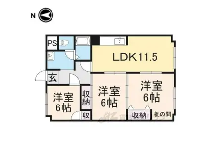 シャルムT・M(3LDK/5階)の間取り写真