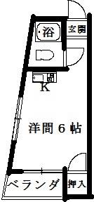 スターブライトマンション(ワンルーム/3階)の間取り写真