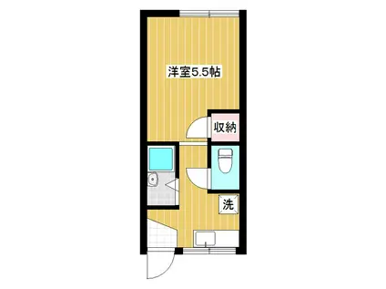 新宿たつみハイム(1K/1階)の間取り写真