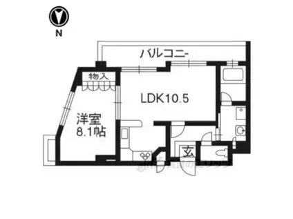 ベラジオ京都清水(1LDK/7階)の間取り写真