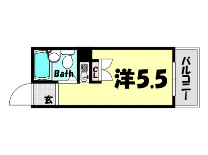 ネオダイキョー三宮(ワンルーム/11階)の間取り写真