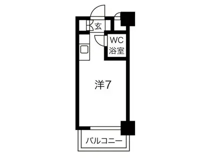 ロマネスクL六本松(ワンルーム/9階)の間取り写真