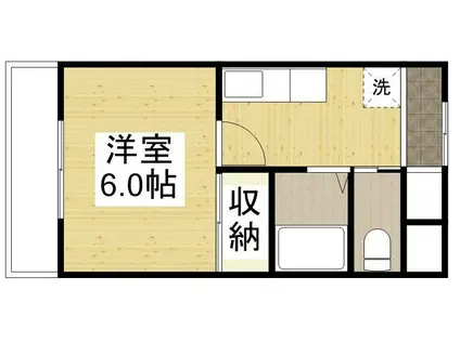 居倉マンション(1K/3階)の間取り写真