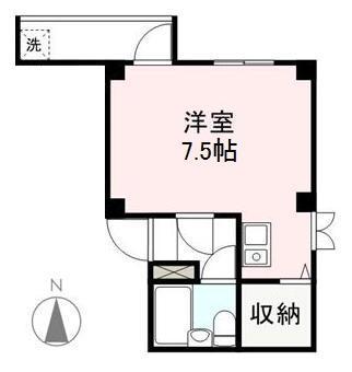 アディオ21(ワンルーム/5階)の間取り写真