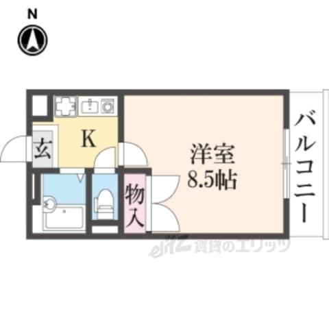レオパレスMITOⅡ(1K/2階)の間取り写真