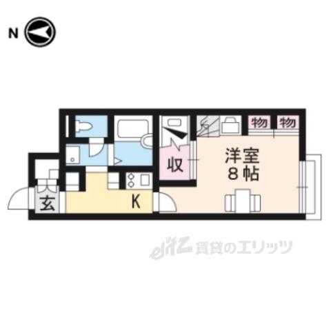 レオパレスワゲン エド(1K/1階)の間取り写真