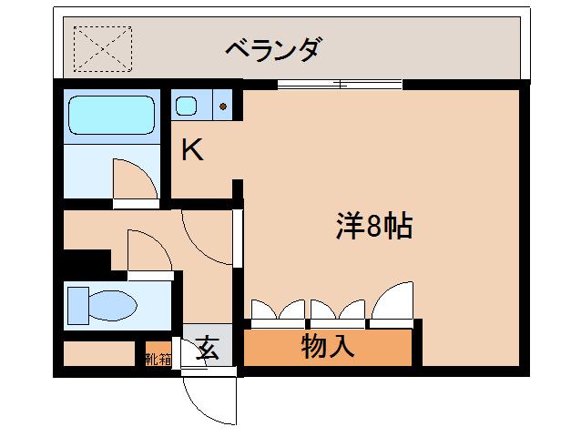 サンヒルズ大和(ワンルーム/2階)の間取り写真