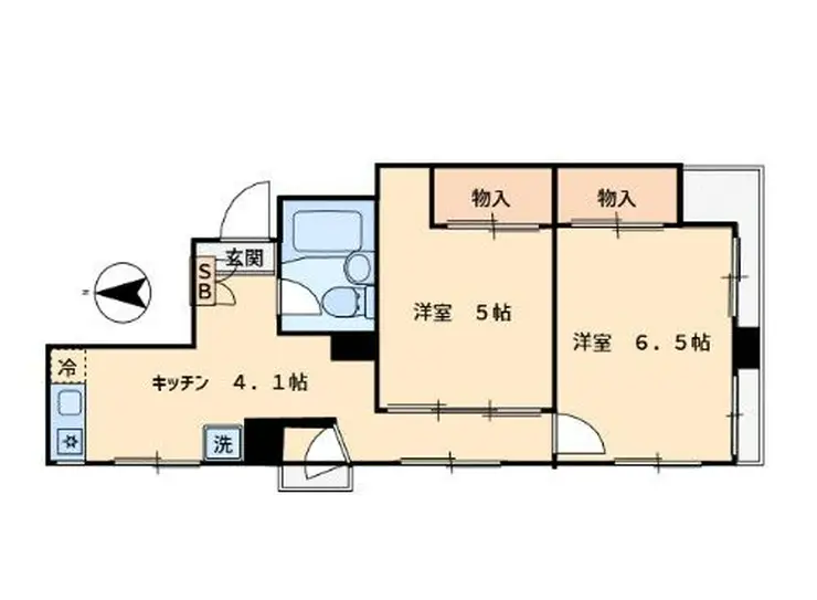 秀明コーポラス 6階階 間取り