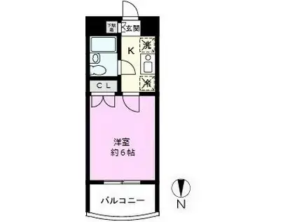 アネックス蒲生西町(1K/5階)の間取り写真