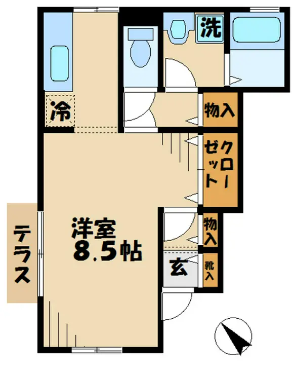 コテージ グレース ノート 1階階 間取り