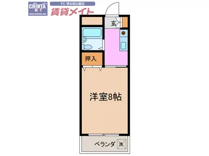 サンロイヤル東丸之内(1K/2階)の間取り写真