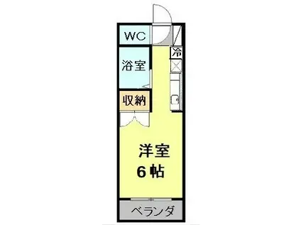 第2ハイツタマキ(ワンルーム/1階)の間取り写真