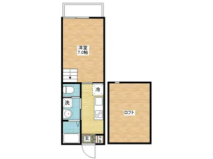 リーブル(1K/1階)の間取り写真