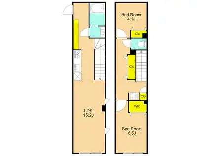エフティヒア西品川(2LDK/1階)の間取り写真
