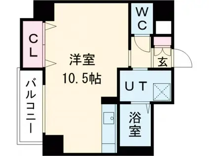 CASA RILASSANTE(ワンルーム/7階)の間取り写真