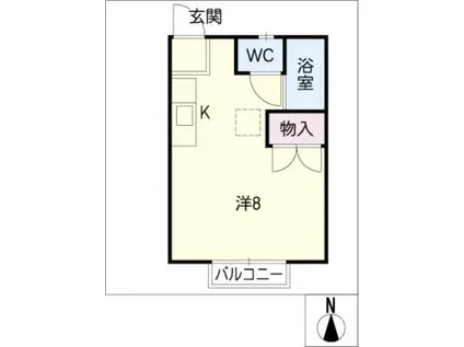 ロイヤル石榑II(ワンルーム/2階)の間取り写真