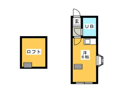 プラザ・ドゥ・モーリス C棟(ワンルーム/2階)の間取り写真