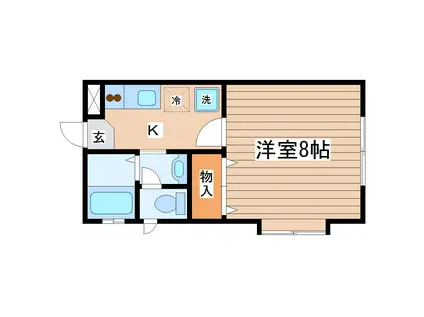 コーポメルシャンI(1K/1階)の間取り写真