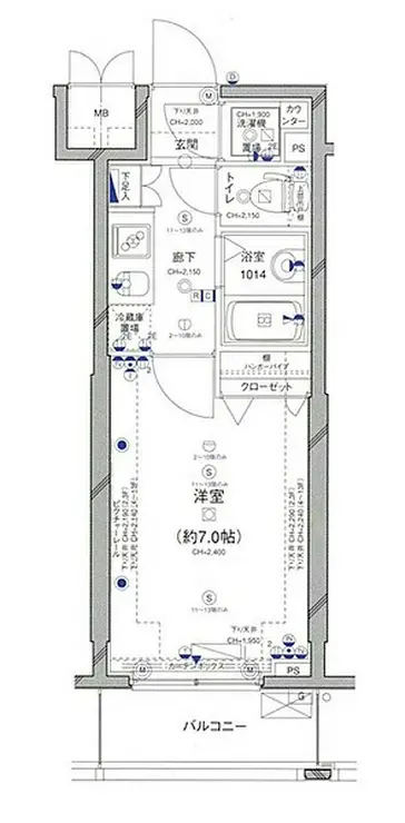 パレステュディオ新宿WEST 13階階 間取り