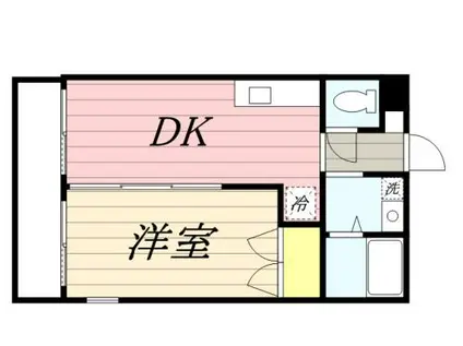 コーポ廣重(1DK/2階)の間取り写真