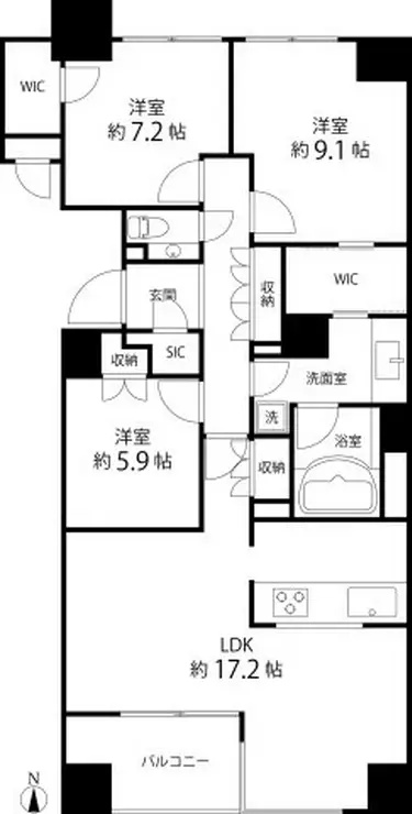 グレンパーク駒場 4階階 間取り