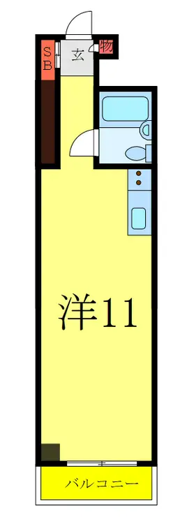 ハイツオーエド 5階階 間取り