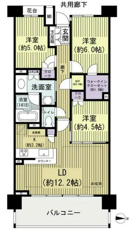 パークホームズ品川ザレジデンス 2階階 間取り