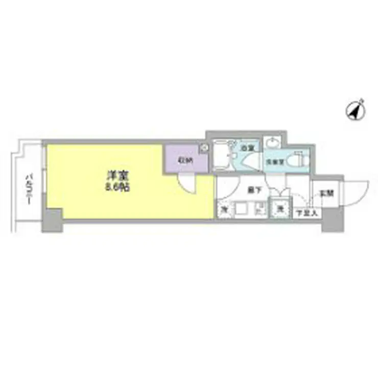 ジェイフラッツ初台 1階階 間取り