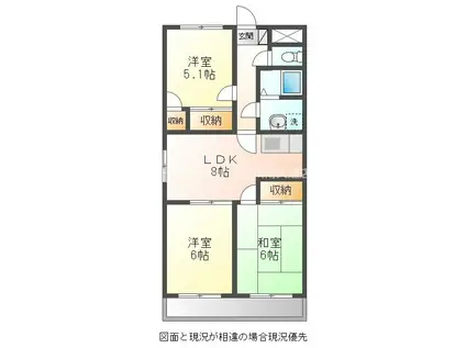 メゾンアンフィニ(3LDK/4階)の間取り写真