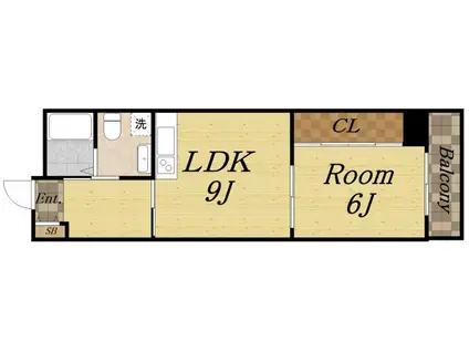 クロード・サン(1LDK/3階)の間取り写真