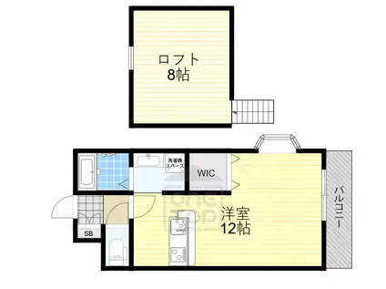 ルミエールMORI(ワンルーム/3階)の間取り写真