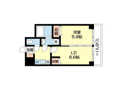 WILLDO笹口(2K/7階)の間取り写真