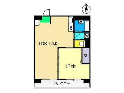 BLANC DOR(1LDK/4階)の間取り写真